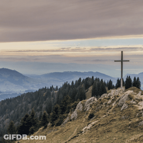 He Is Risen White Text GIF