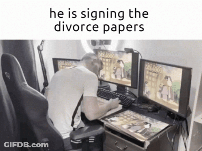 He Is Signing The Divorce Papers GIF
