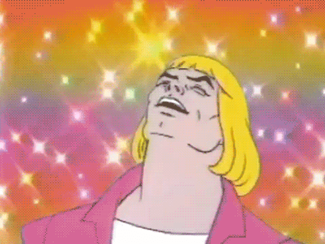 He Man I Have The Power Laughing Glitters GIF
