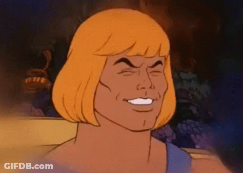 He-Man Making Funny Face With Eyes Closed GIF
