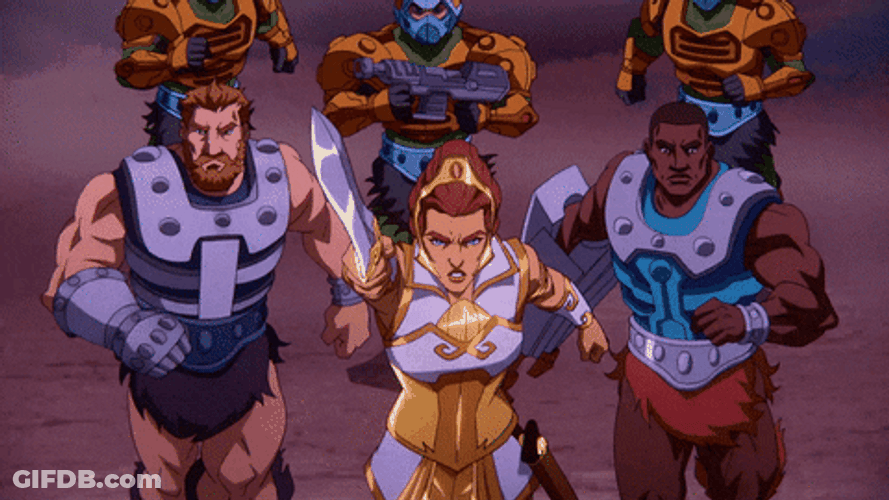 He Man Teela Attack Run GIF