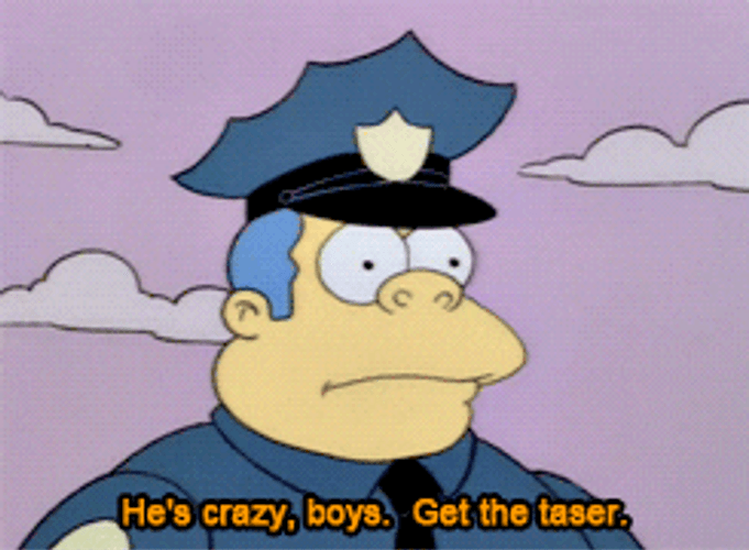 He's Crazy Boys Get The Taser GIF