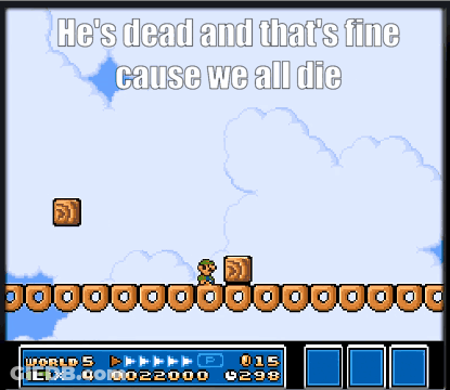 He's Dead And That's Fine Cause We All Die Video Game GIF