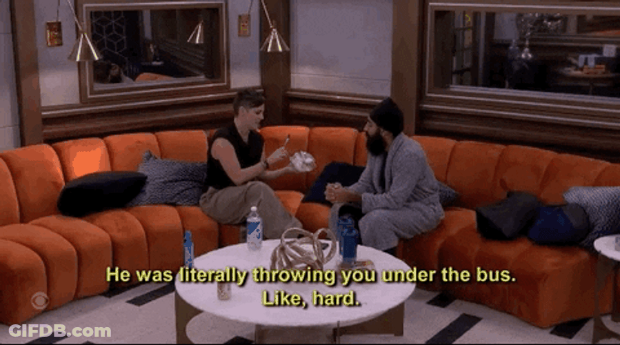 He Was Literally Throwing You Under The Bus GIF