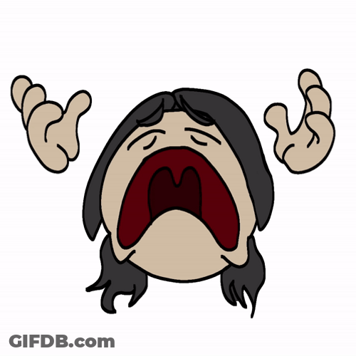 Head And Hands Of Woman Disintegrate GIF