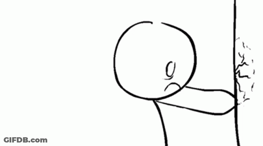 Head Banging Against Wall Cracked GIF