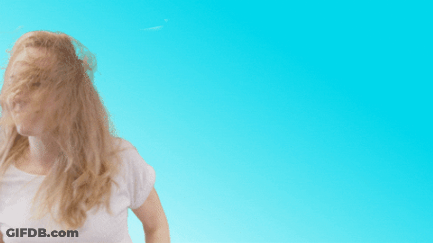 Head Banging Girl Reaction Hair Whip GIF