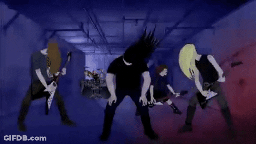Head Banging Hair Whip Band GIF