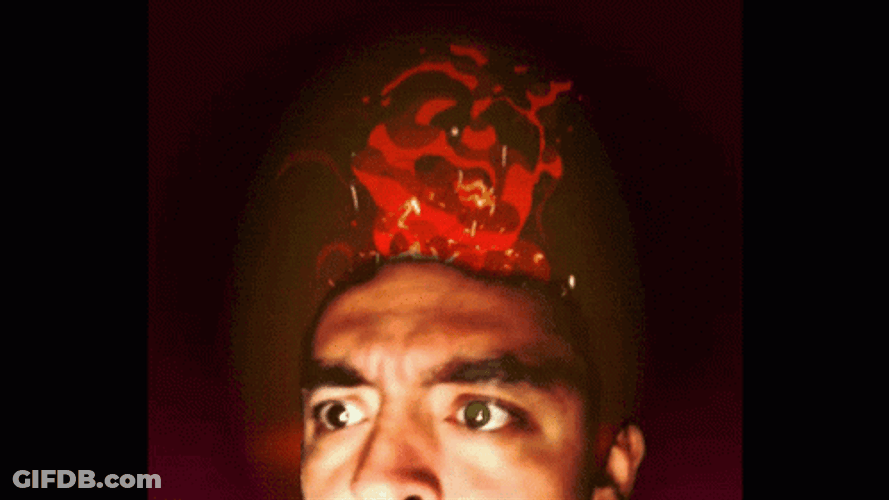 Head Burning Hair On Fire GIF