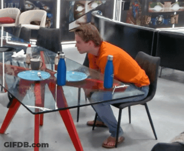 Head Desk Dining Table GIF