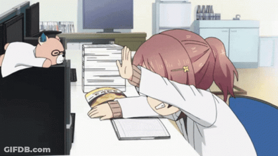 Head Desk Kotonoha Kanade GIF