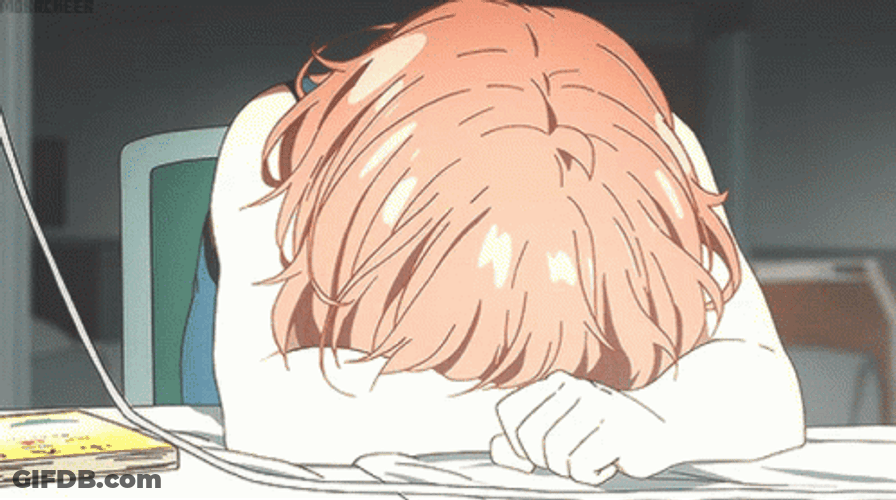 Head Desk Mirai Kuriyama GIF