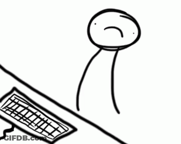 Head Desk Stick Animation GIF