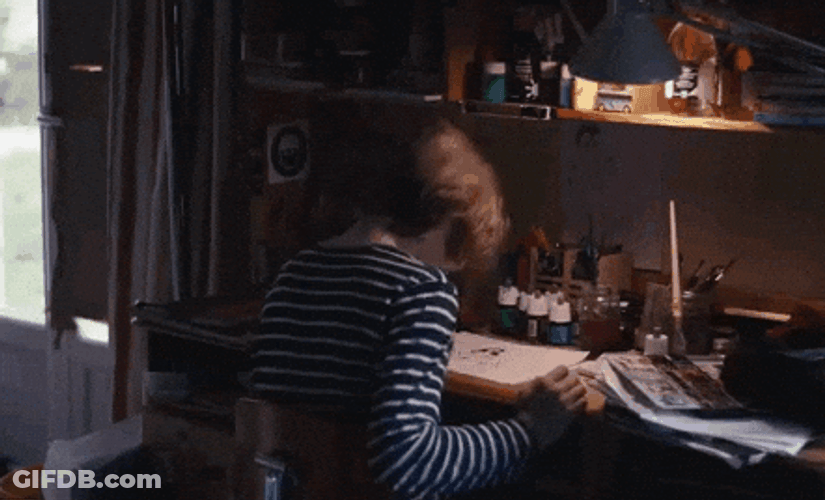 Head Desk Study Struggles GIF