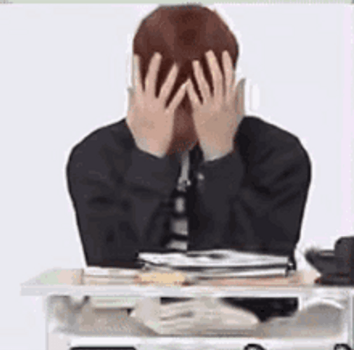 Head In Hands Embarrassed Hiding Face GIF