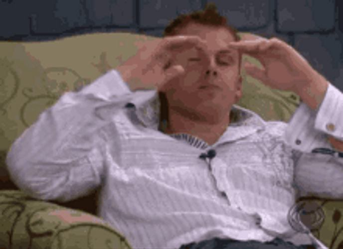 Head In Hands Headache Oh No GIF