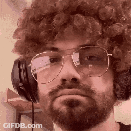 Head Nod Zoomed In Curly Hair GIF