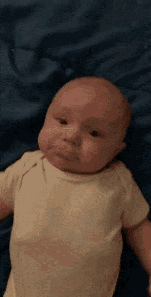 Head Scratch Baby Feeling Satisfied GIF