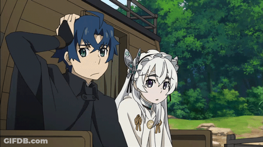 Head Scratch Blue Hair Anime Guy GIF