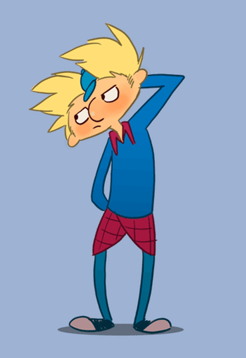 Head Scratch Guy Cartoon GIF
