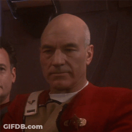 Head Shake By Patrick Stewart GIF