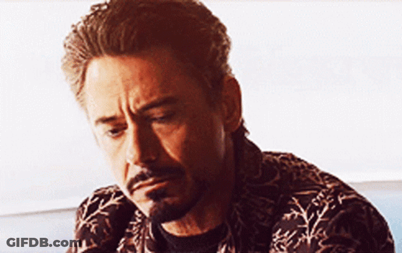 Head Shake Gesture By Robert Downey GIF