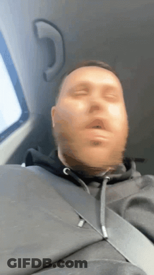 Head Shake Inside The Car GIF