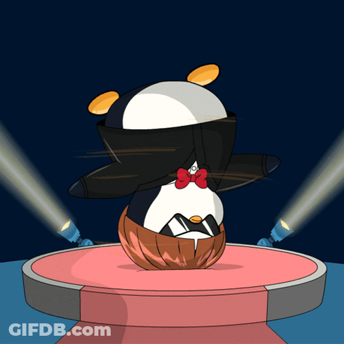 Head Spinning Penguin GIF