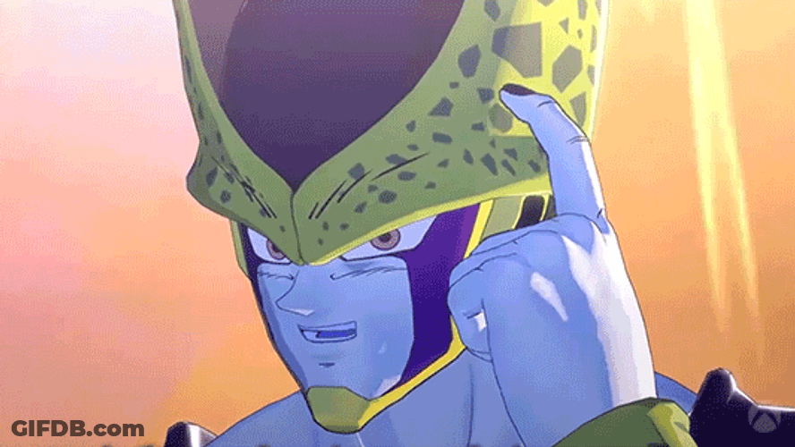 Head Tap Dragon Ball Cell GIF
