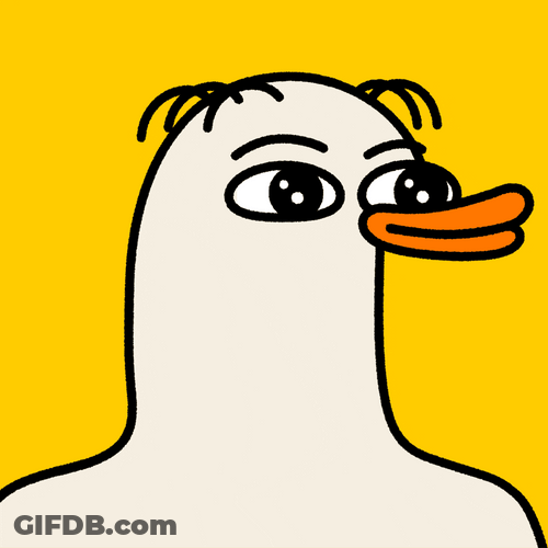 Head Tap Human Like White Duck GIF