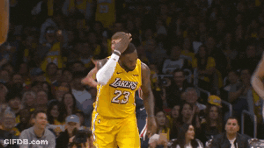 Head Tap Lebron James Running GIF