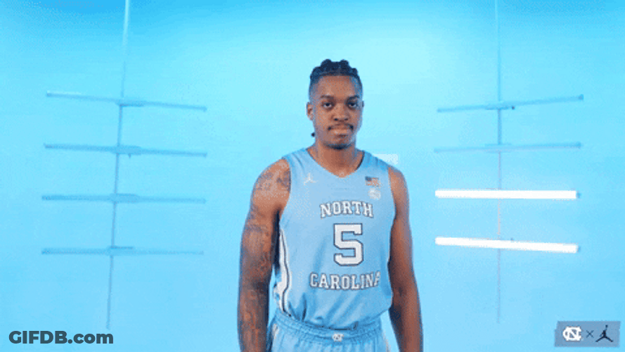 Head Tap North Carolina Basketball Player GIF