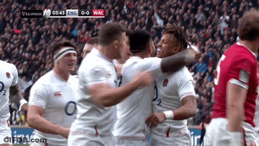 Head Tap Rugby Players GIF