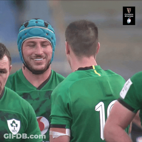 Head Tap Rugby Players GIF