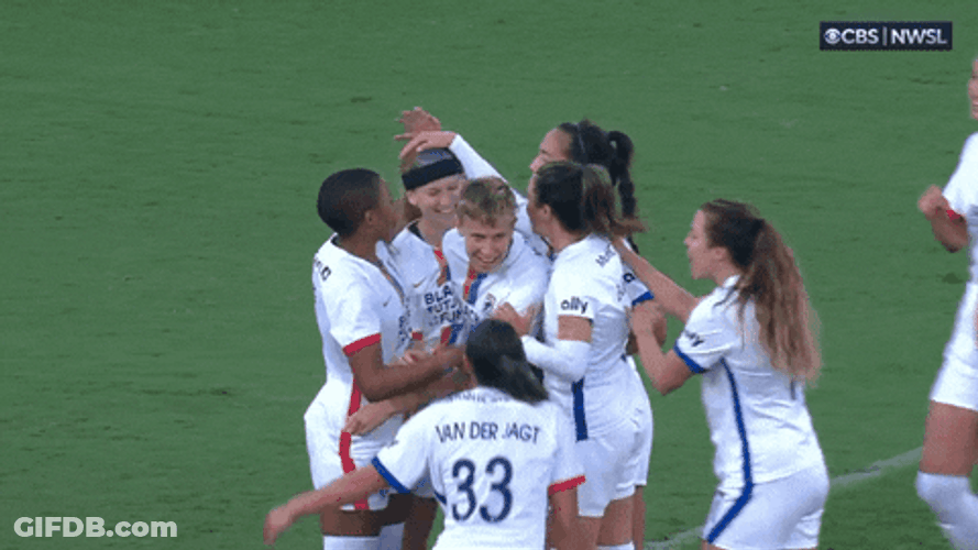 Head Tap Women Soccer Team GIF