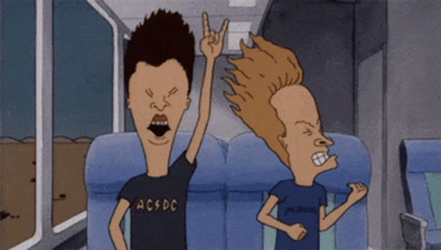 Headbang Beavis Butthead GIF