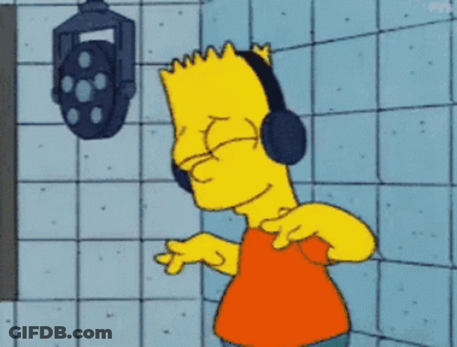 Headphones The Simpsons Recording GIF