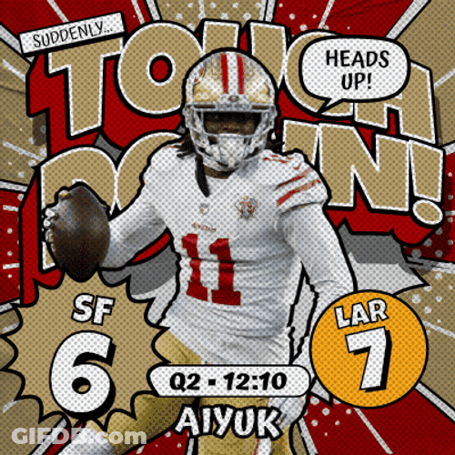 Heads Up Brandon Touch Down Aiyuk GIF
