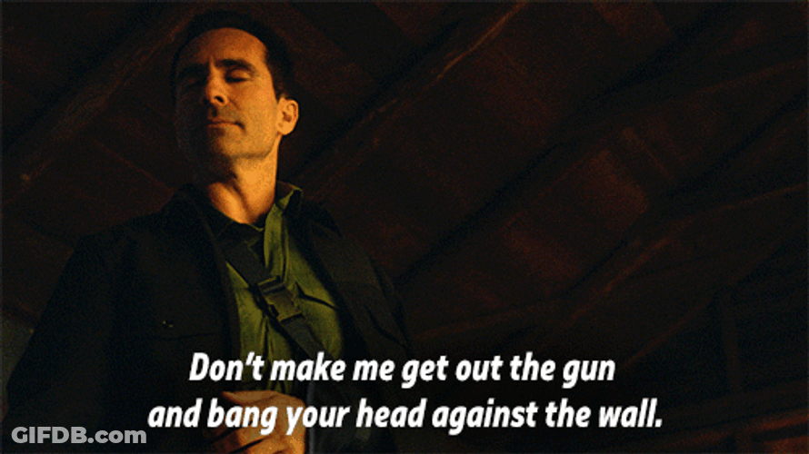 Heads Up Warning Bang Head Against Wall GIF