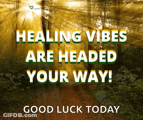 Healing Vibes Are Headed Your Way Good Luck Today Poster GIF