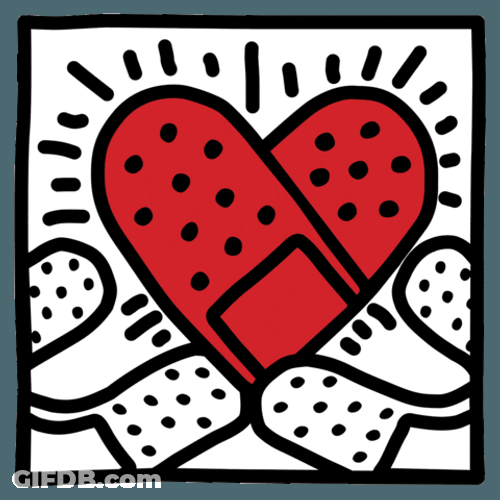 Healing Vibes Heart Shaped Bandage GIF