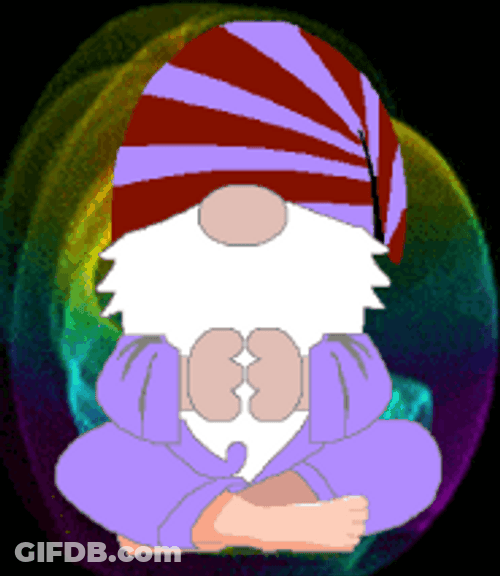 Healing Vibes Old Man In Purple Outfit Meditating GIF