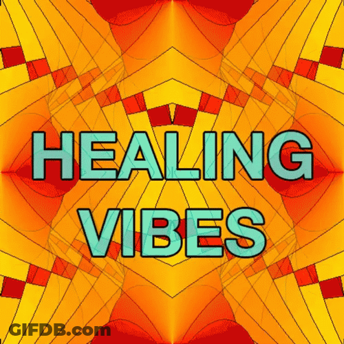 Healing Vibes Text Animation GIF