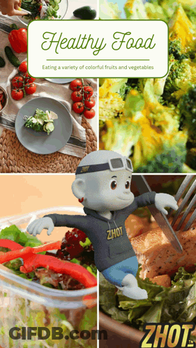 Healthy Food Eating Fruits And Vegetables GIF