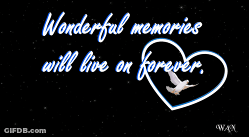 Heart And Bird Wonderful Memories GIF