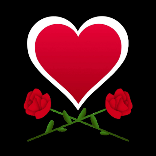 Heart And Roses GIF