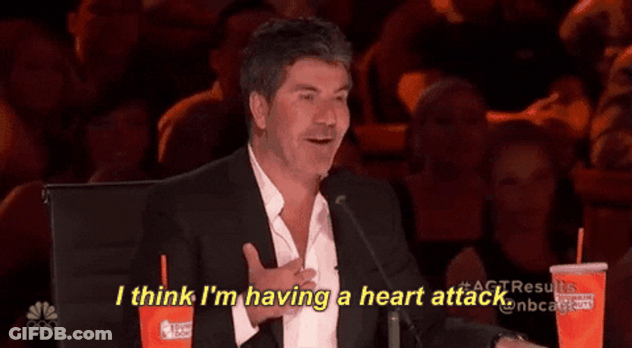 Heart Attack Simon Cowell GIF
