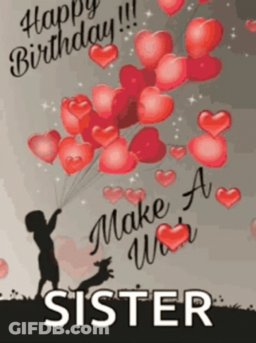 Heart Balloon Cute Happy Birthday GIF