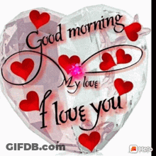 Heart Balloon Saying Good Morning My Love I Love You GIF
