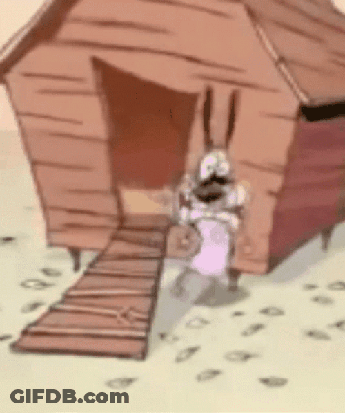 Heart Beating Cartoon Dog GIF